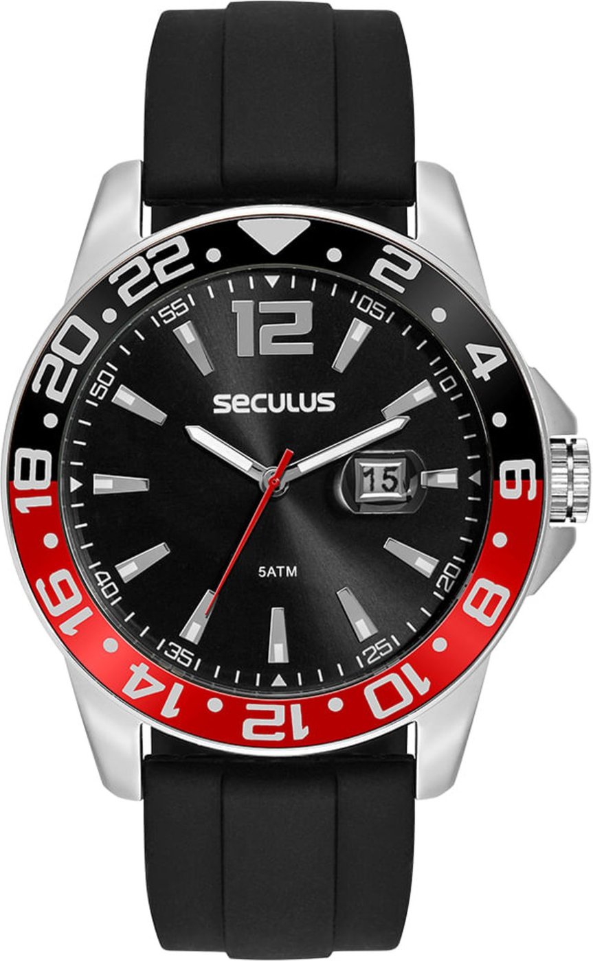 Relógio Masculino Esportivo Silicone Prata