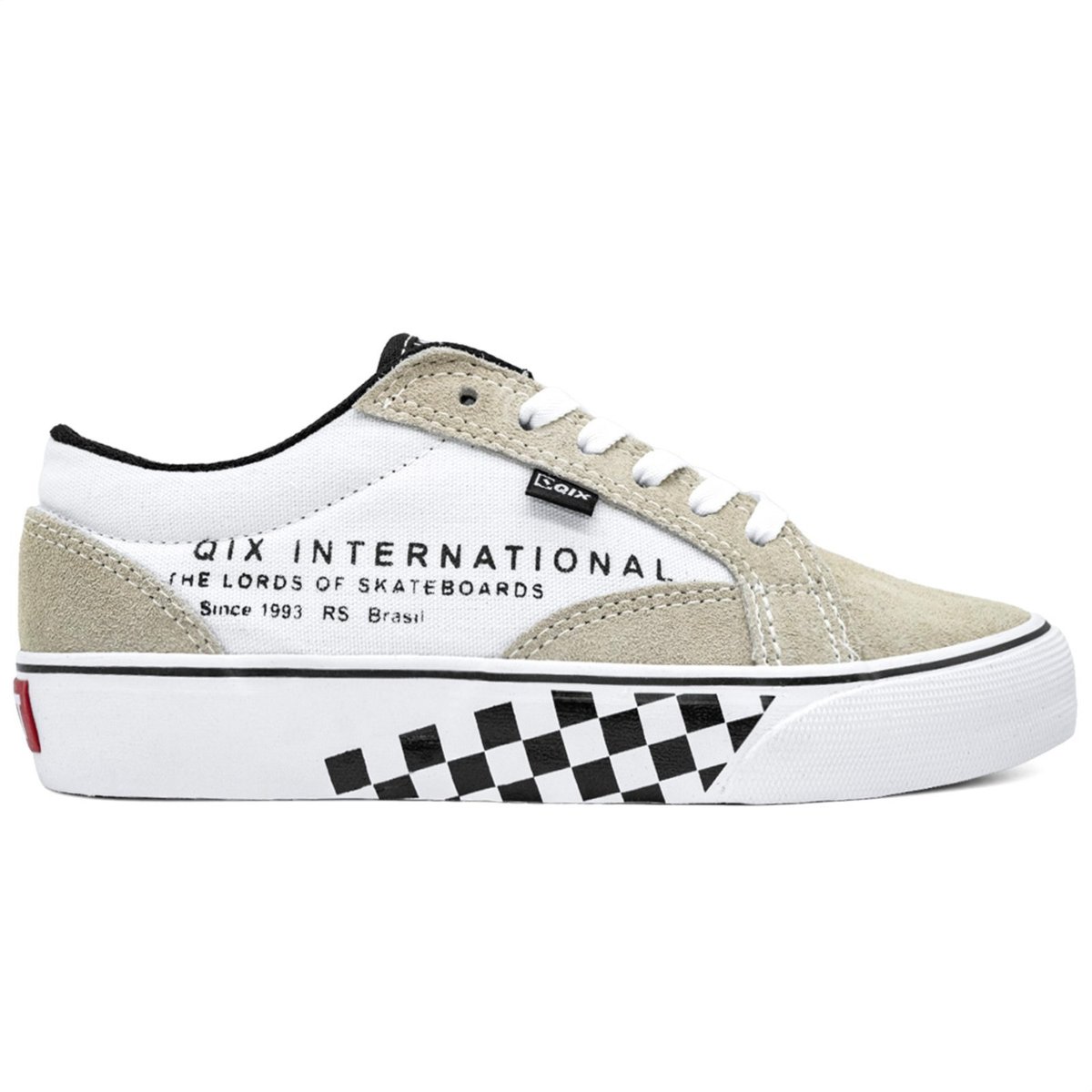 Imagem principal Tênis Qix DT Vulcanizado Unissex Cinza branco Qix branco