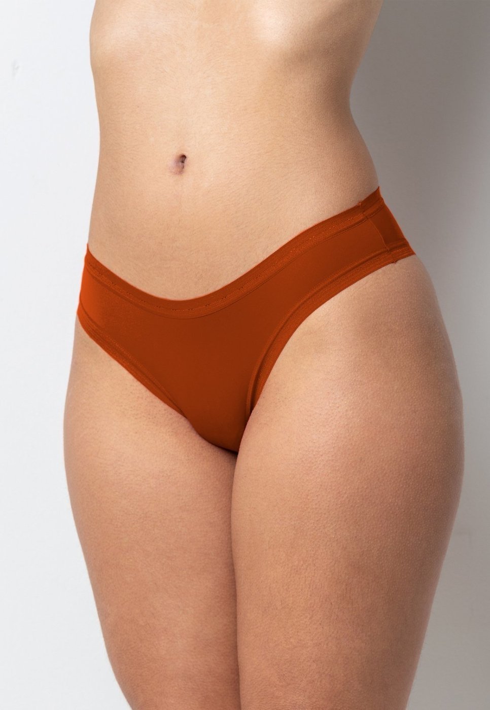 Imagem principal Calcinha Gabi Lingerie Tanga Básica Lisa Microfibra Poliamida Conforto Terracota laranja Gabi Lingerie laranja