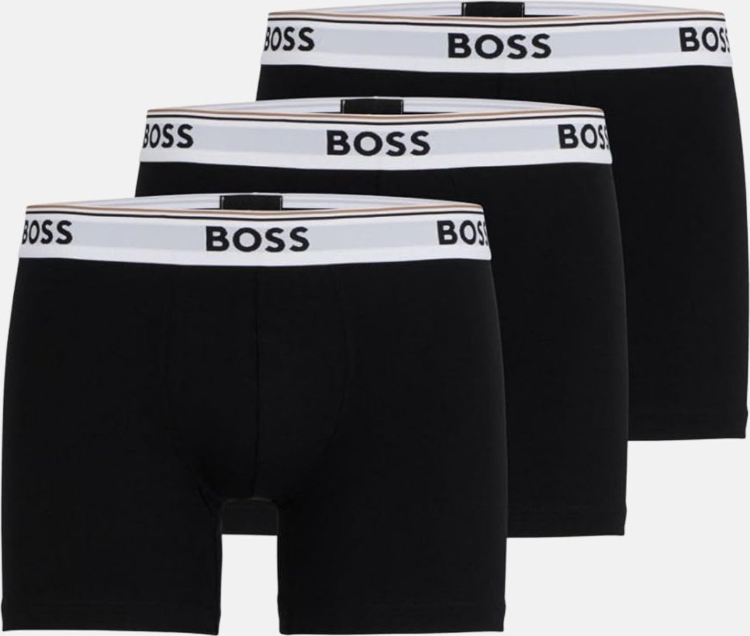 Imagem principal Kit Cueca Hugo Boss Masculina Boxer Trunk 3P Power Preta/Branca preto Hugo Boss preto