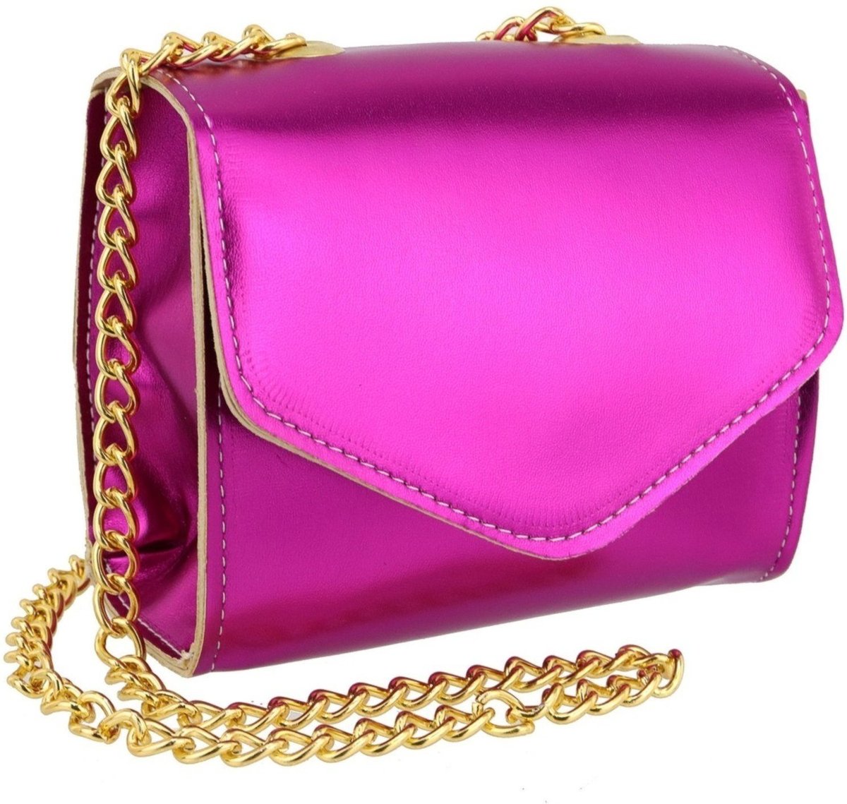 Imagem principal Bolsa Feminina Pequena Lavini Metalizada de Alça Corrente Lavini Shoes rosa Lavini Shoes rosa