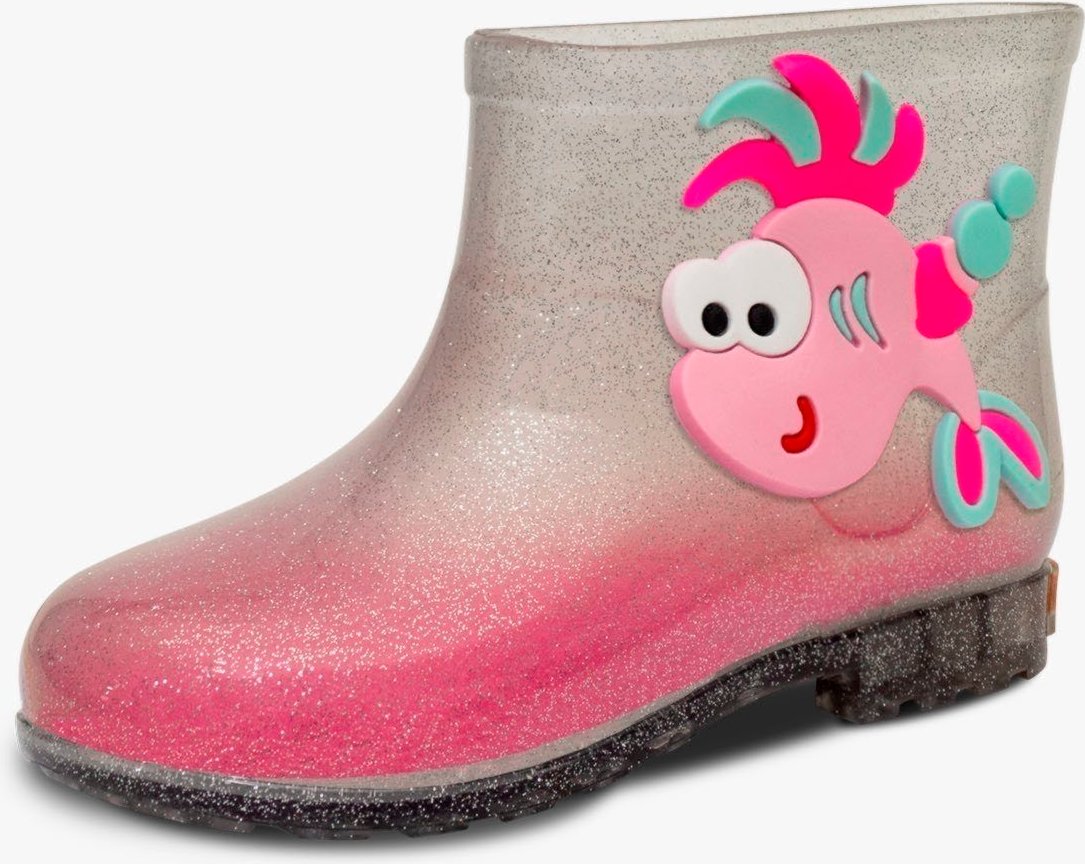 Infantil - Bota Galocha Cano Baixo Pópidi Menina Peixe Glitter