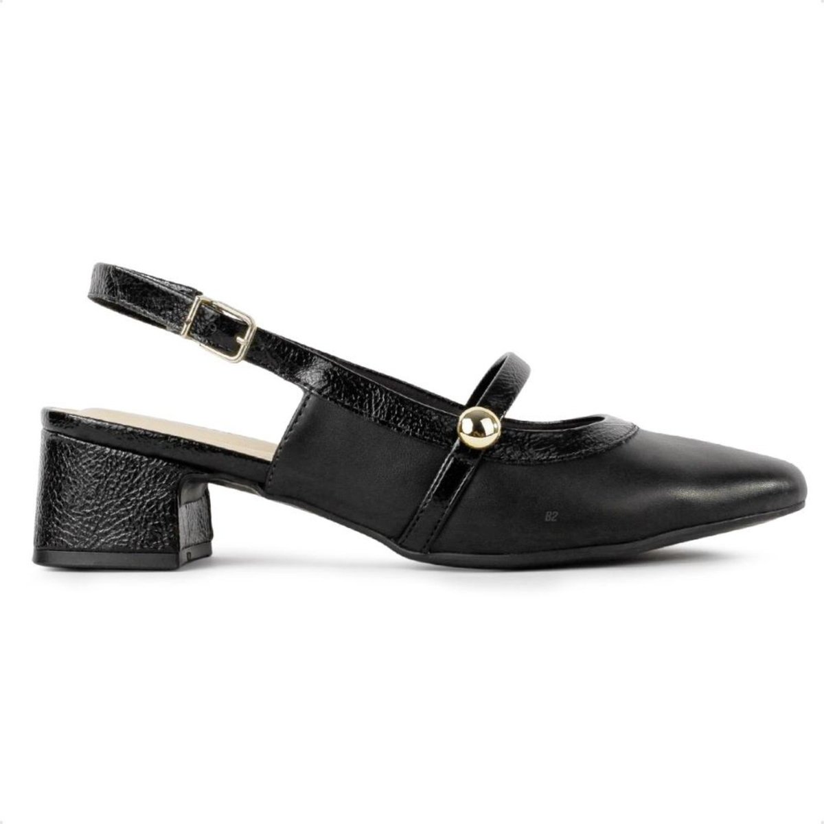 Imagem principal Sapato Comfortflex Slingback Tira Feminino preto Comfortflex preto