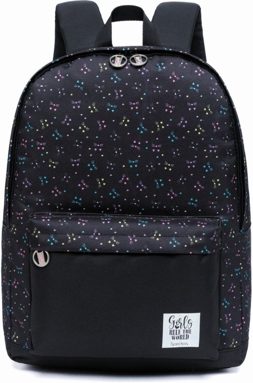 Imagem principal Infantil - Mochila Bolsa Spector Juvenil Escolar Espaçosa Reforçada Menina preto Spector preto