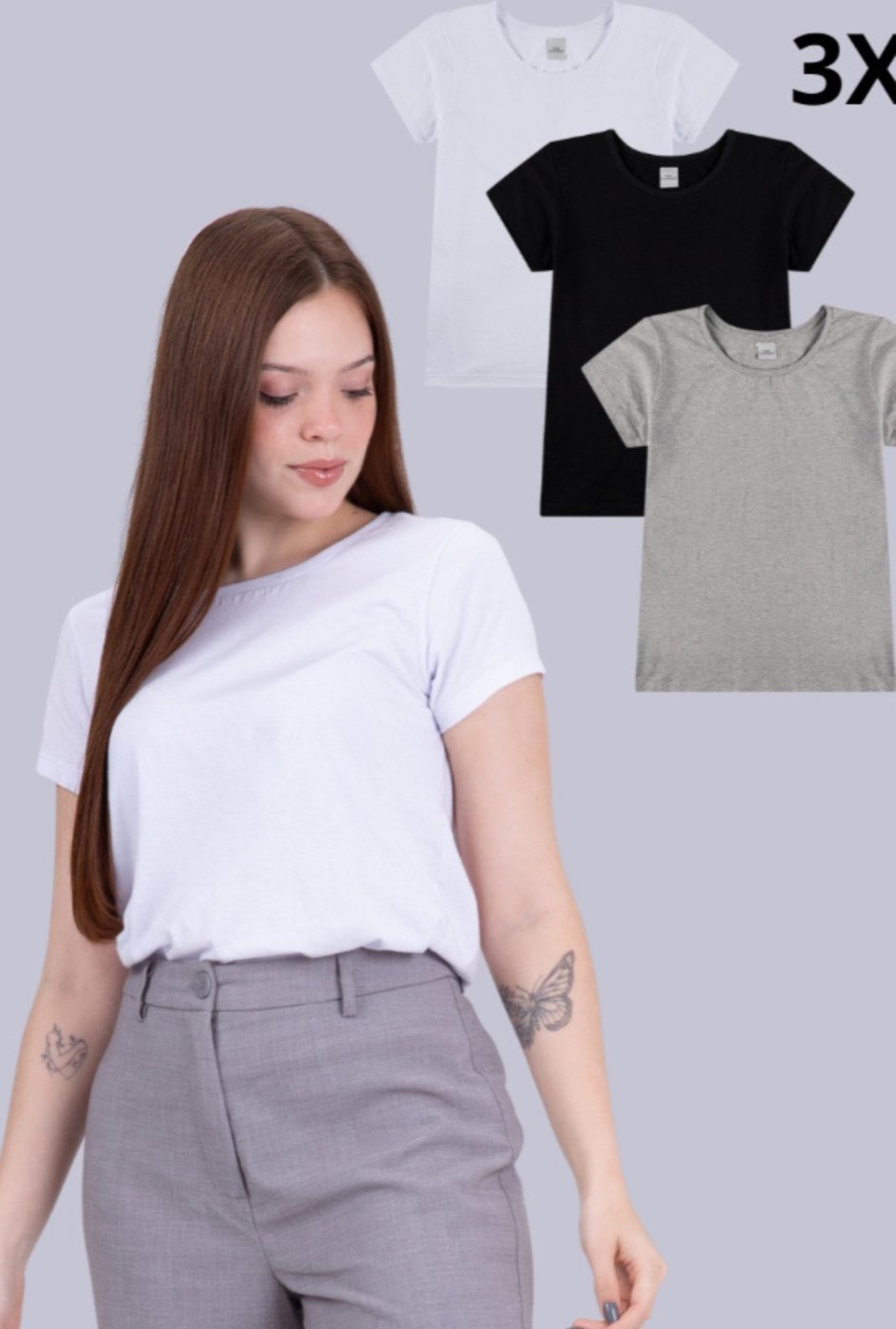 Imagem principal Kit 3 Blusas Básicas Adulto Sortido VIDA COSTEIRA multicolorido VIDA COSTEIRA multicolorido