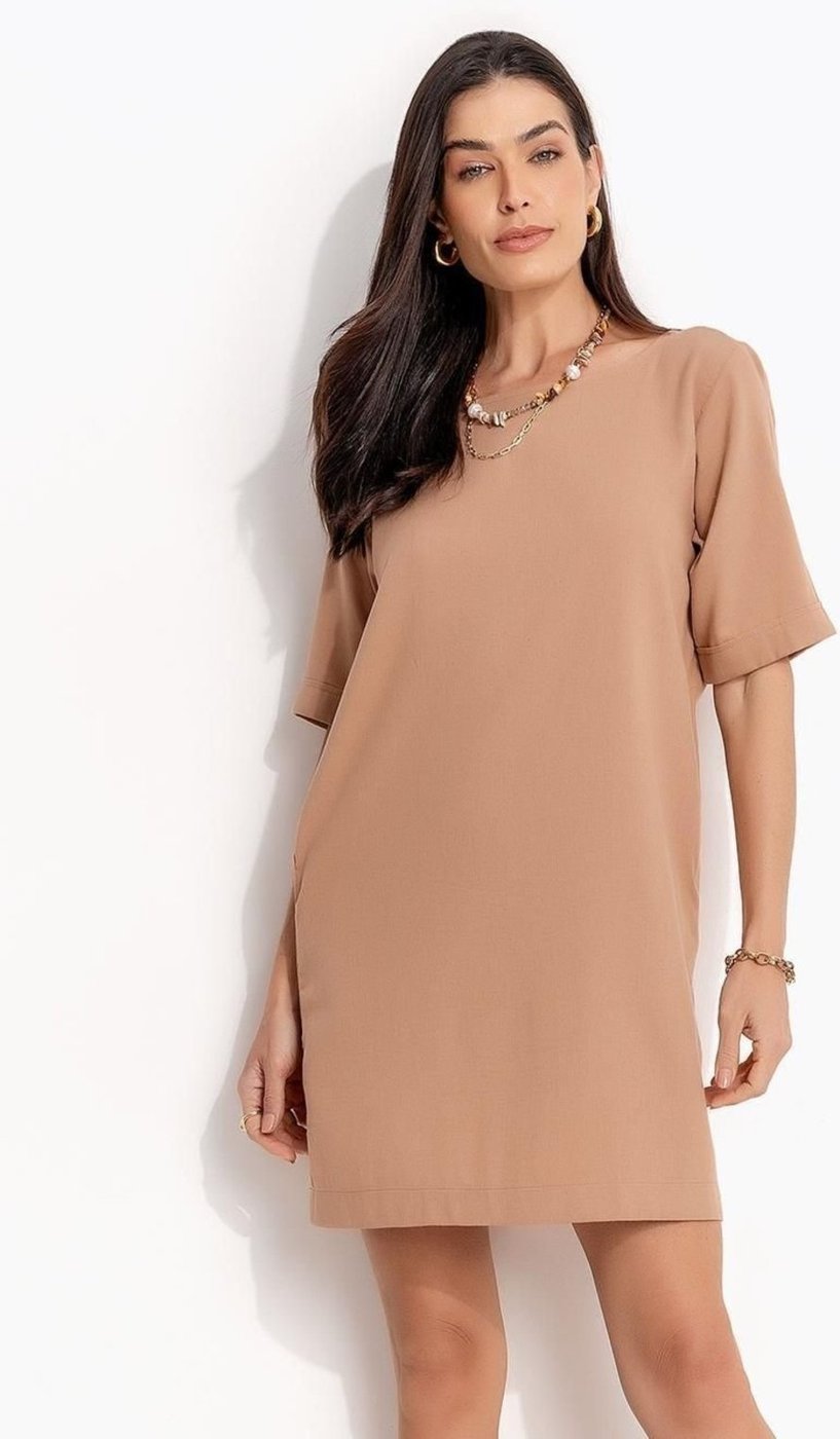 Vestido Em Linho Quintess Claro