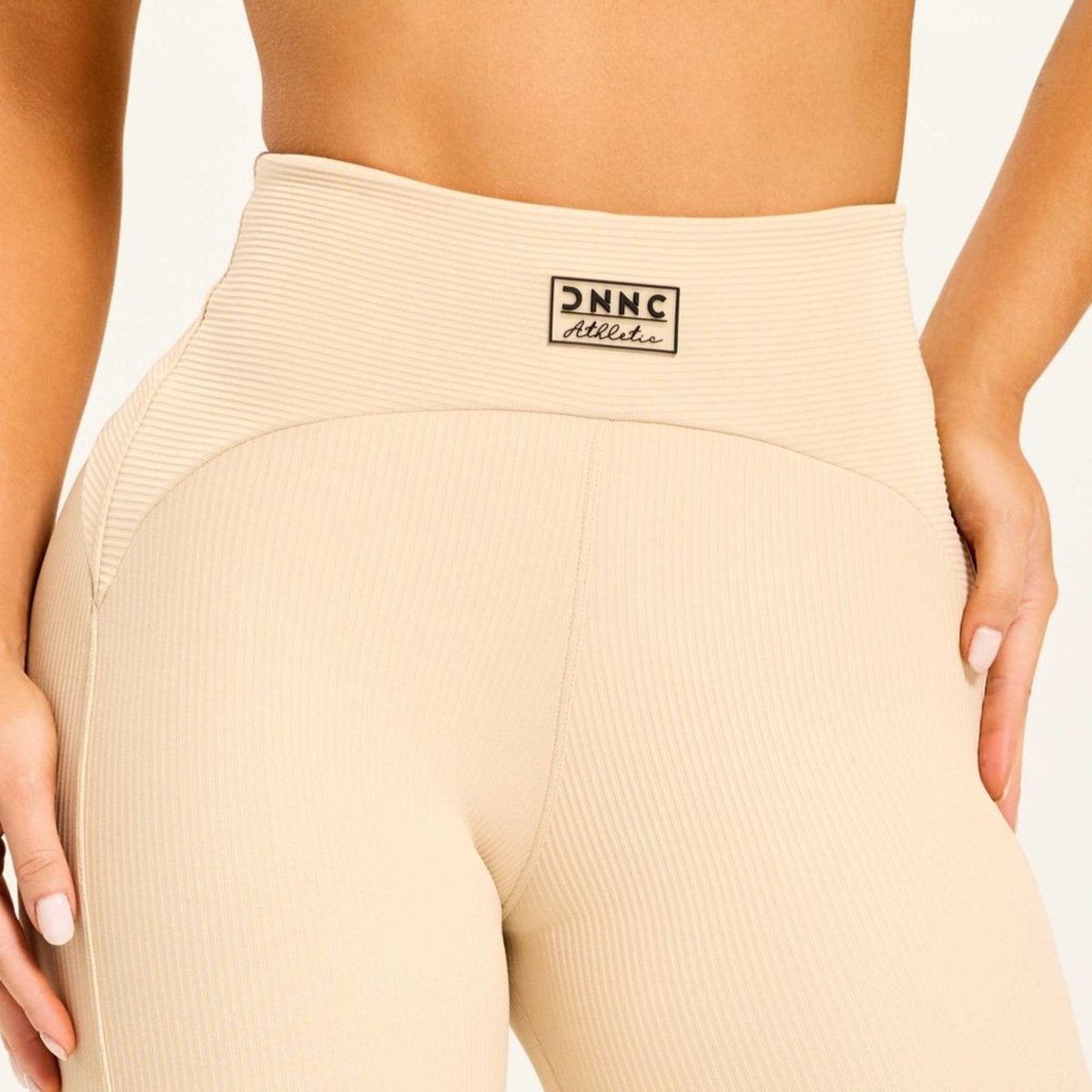 Ribbed Legging Bege Camélia Poliamida