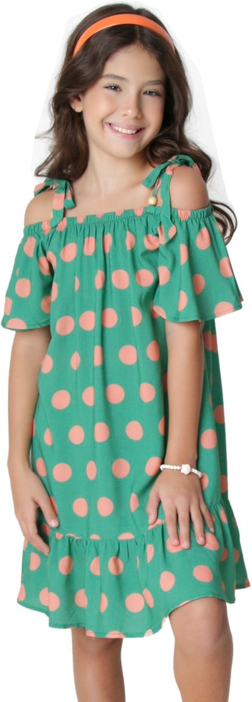 Imagem principal Infantil - Vestido Juvenil Look Jeans Viscose verde Look Jeans verde