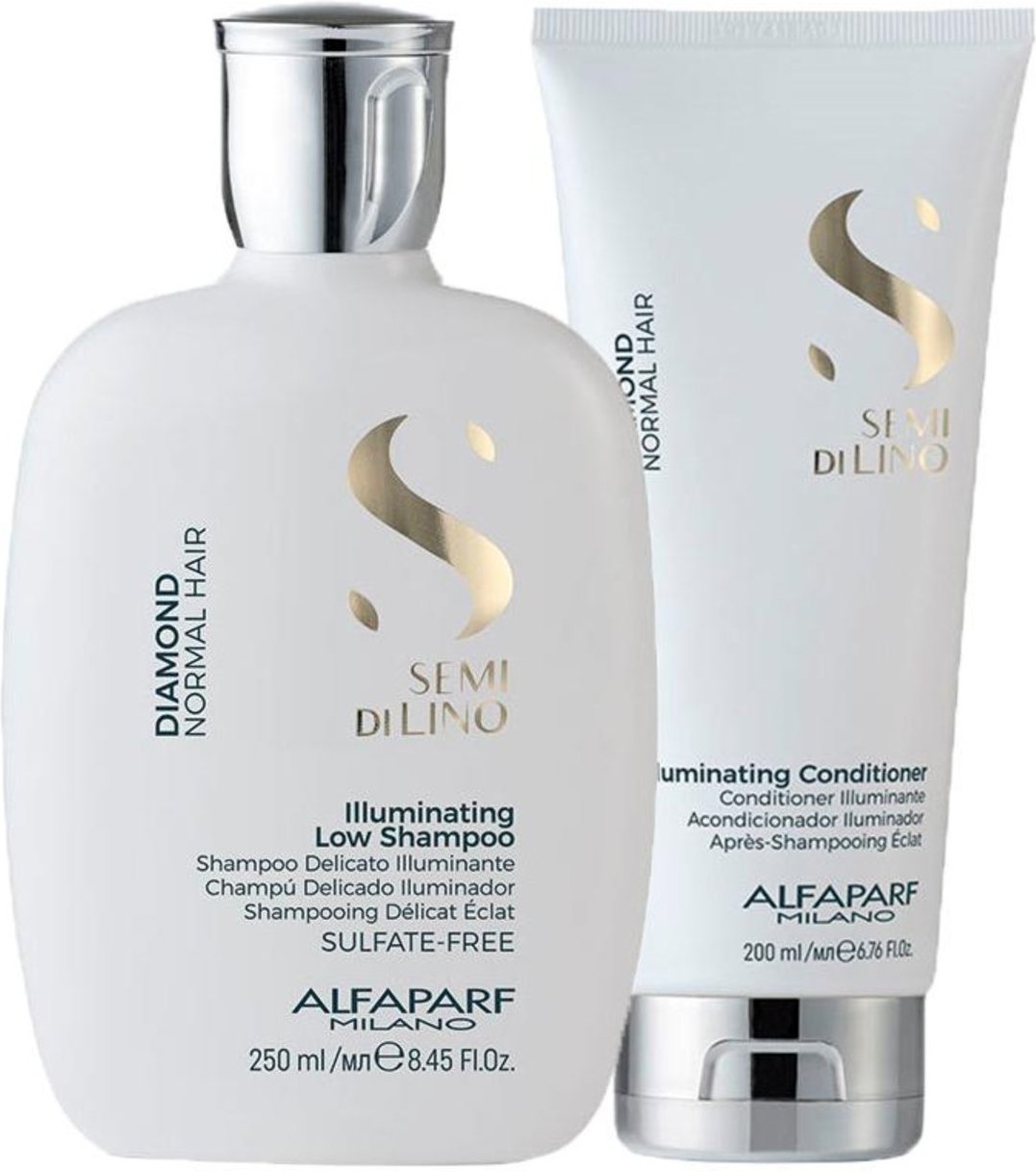 Imagem principal Kit Alfaparf Milano Professional Semi Di Lino Diamond - Shampoo e Condicionador incolor lino Alfaparf Milano incolor lino