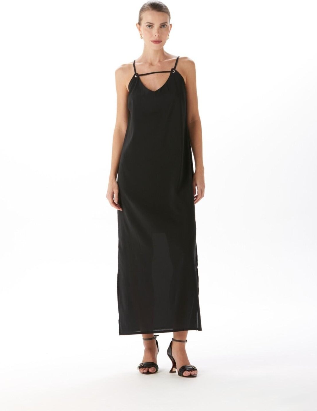 Vestido Midi Com Fendas Traymon Gg