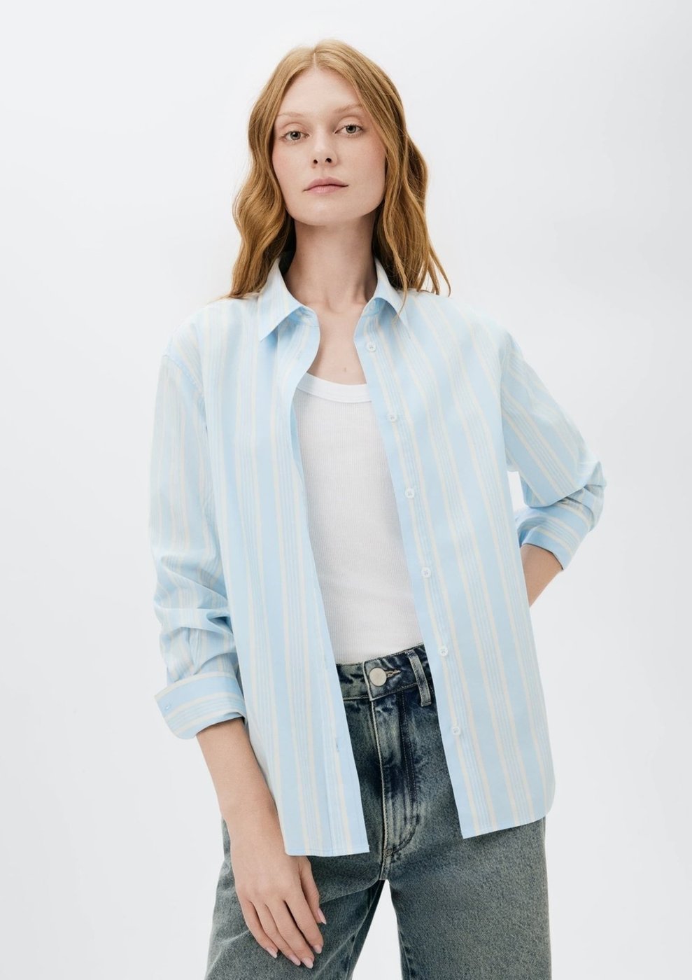 Camisa Feminina Manga Longa Em Tricoline