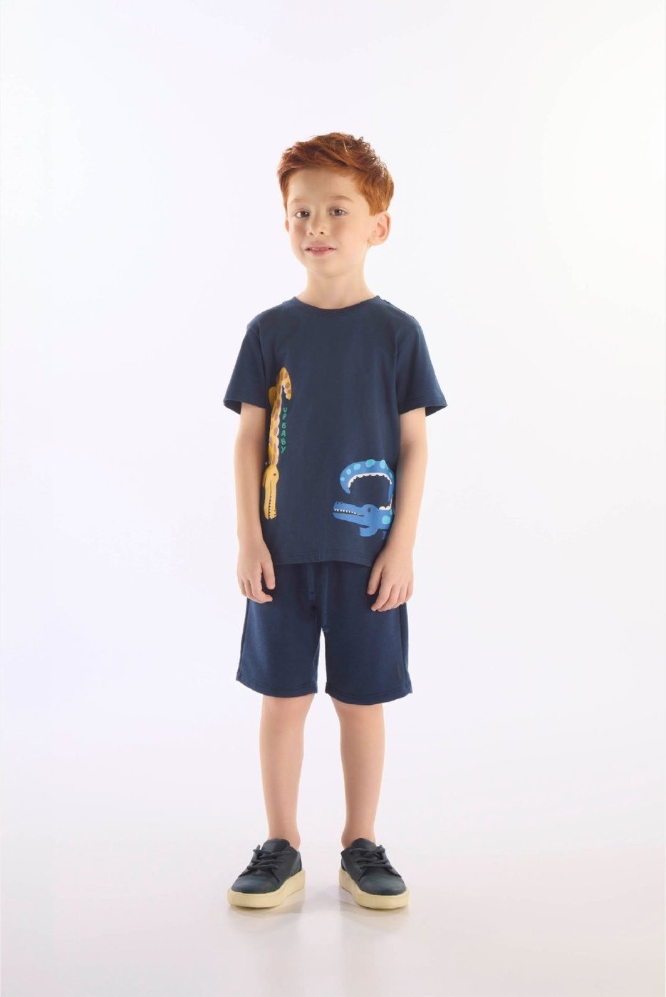 Imagem principal Infantil - Conjunto Crocodilo Camiseta Bermuda Up Baby azul Up Baby azul