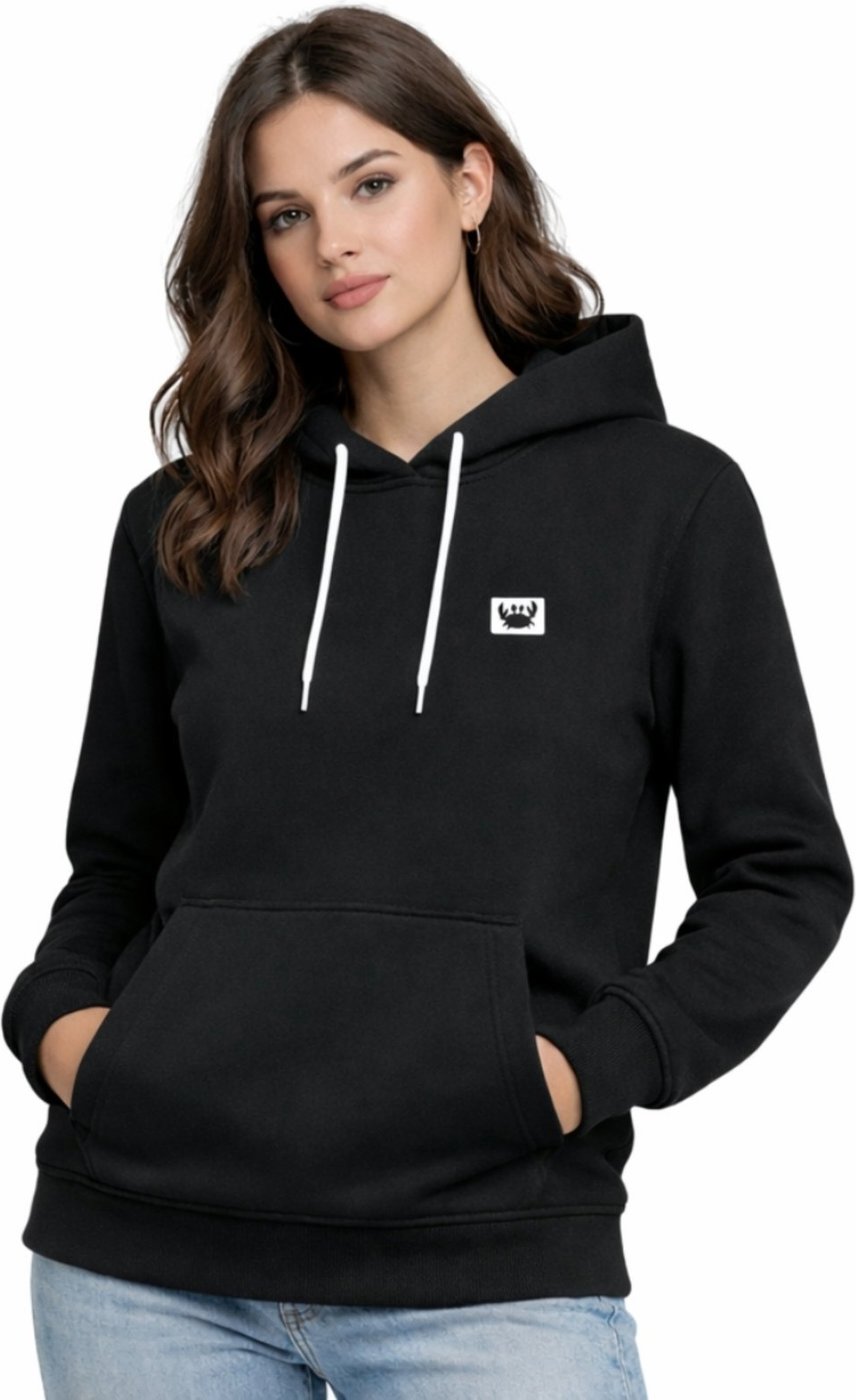 Imagem principal Blusa de Frio Moletom Liso Colorido Feminino Relaxado Com Capuz E Bolso Canguru rosa Relaxado rosa