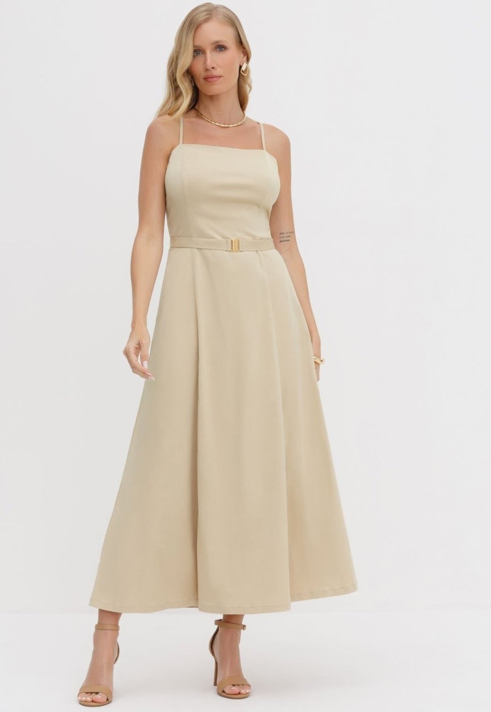 Vestido de Alça Maxi Longuete Nice