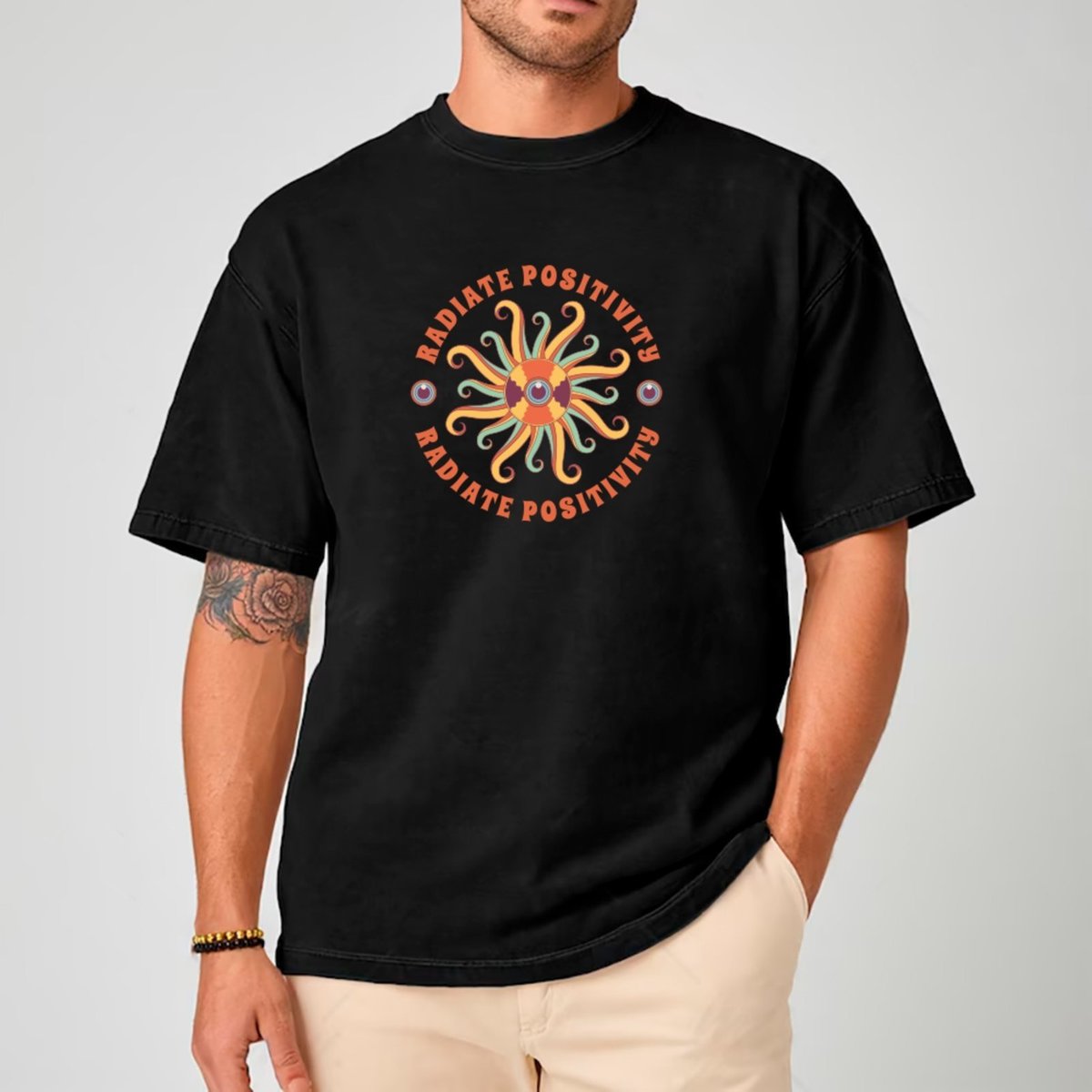 Imagem principal Camiseta Ousy Radiate Positivity Oversized Unissex preto ousy preto
