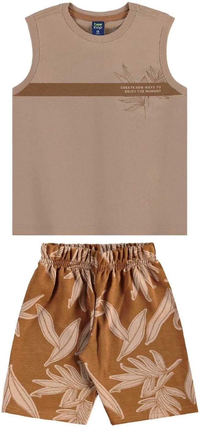 Imagem principal Infantil - Conjunto Regata e Bermuda Menino Bee Loop azul Bee Loop azul