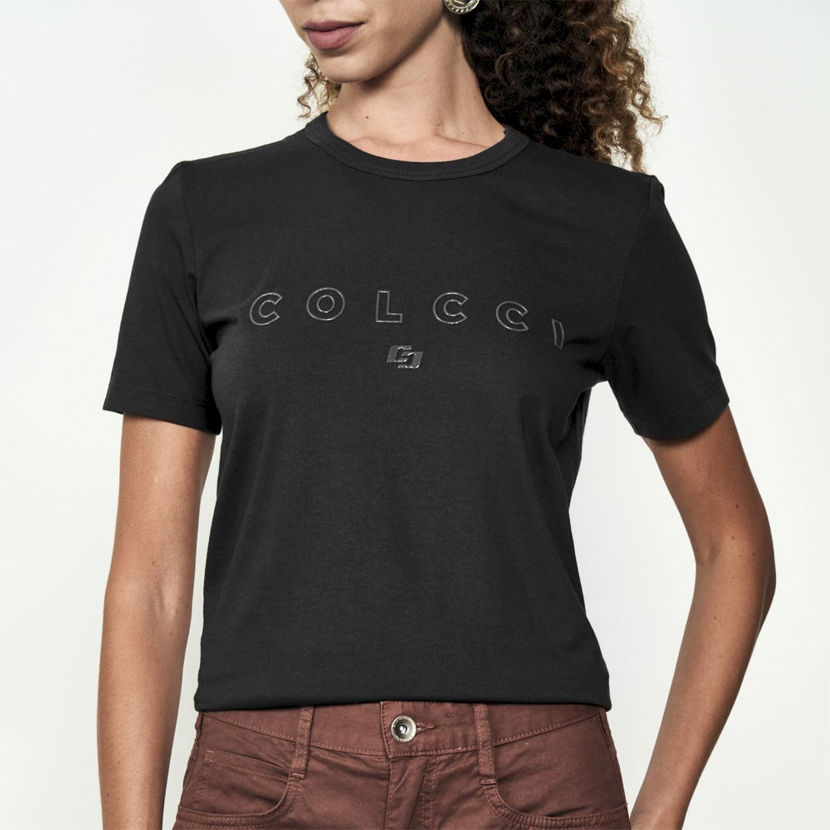 Imagem principal Camiseta Colcci Letter Ou25 Feminino preto Colcci preto