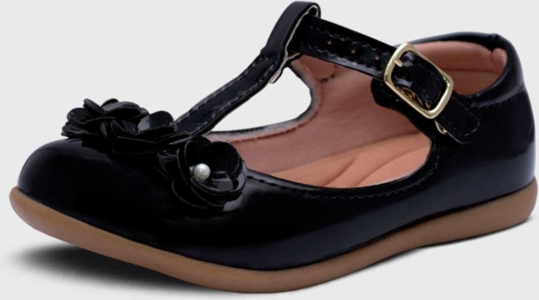 Imagem principal Infantil - Sapatilha Salomé Menina Flores Pópidí preto Pópidí preto