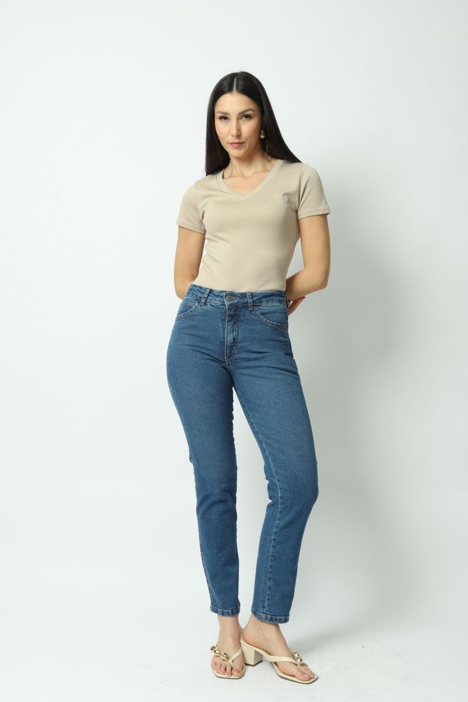 Calça Jeans Reta