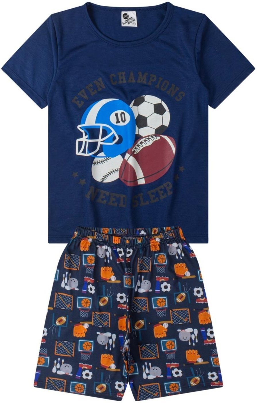 Imagem principal Pijama Menino Curto Sports Marinho Alemara azul marinho Alemara azul marinho
