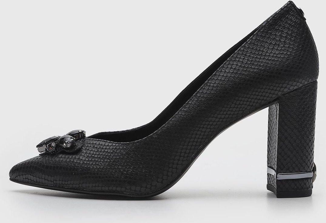 Scarpin Feminino Jorge Bischoff Texturizado Pedraria