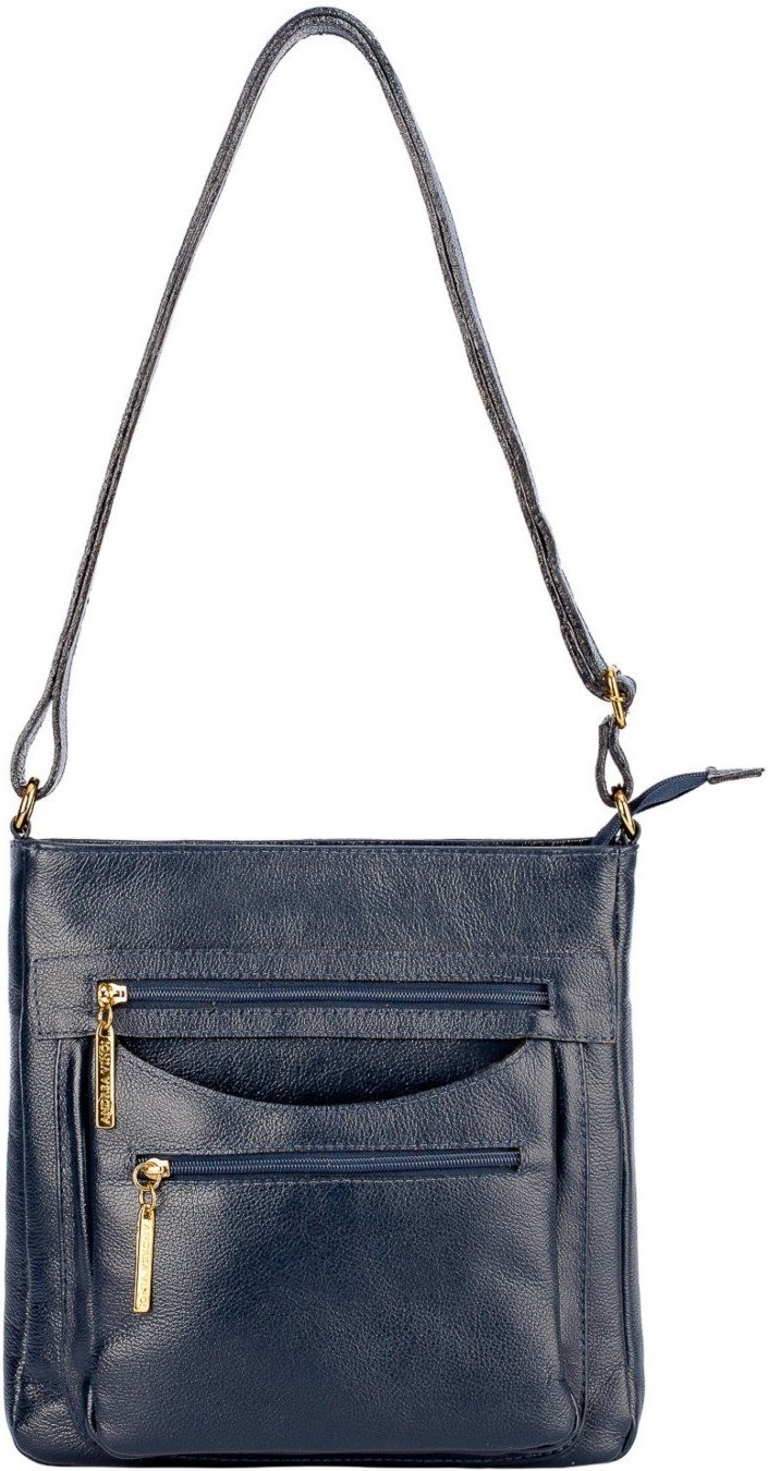 Bolsa tiracolo em couro liso Thais