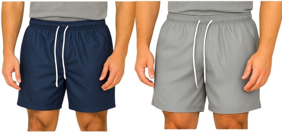 Imagem principal Kit 2 Bermudas Tactel Masculina FMF Esportiva Academia Praia Casual cinza FMF cinza