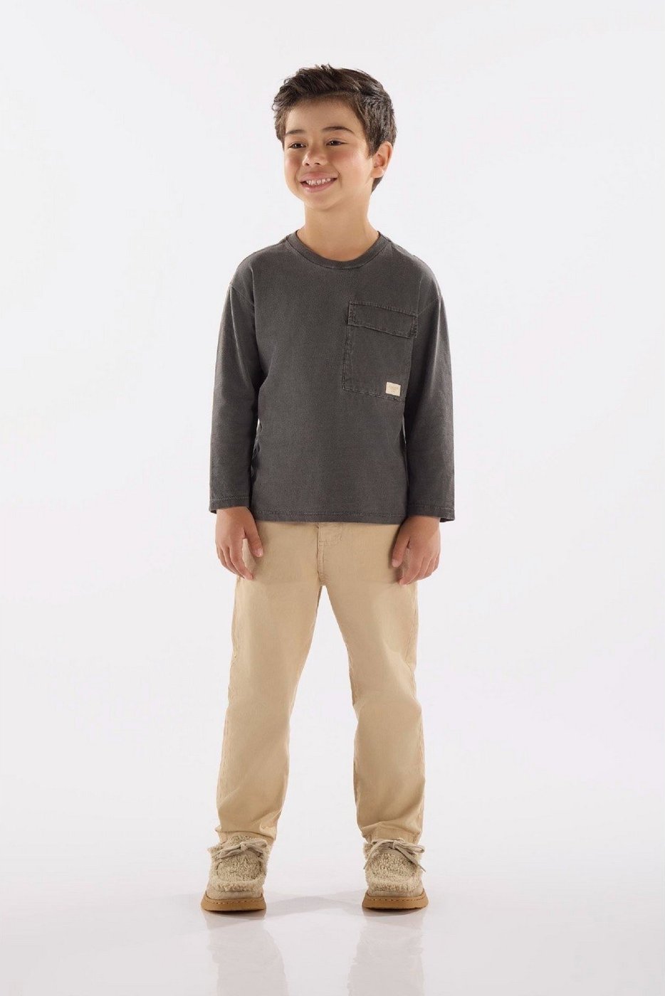 Infantil - Camiseta Masculina em Meia Malha Up Baby