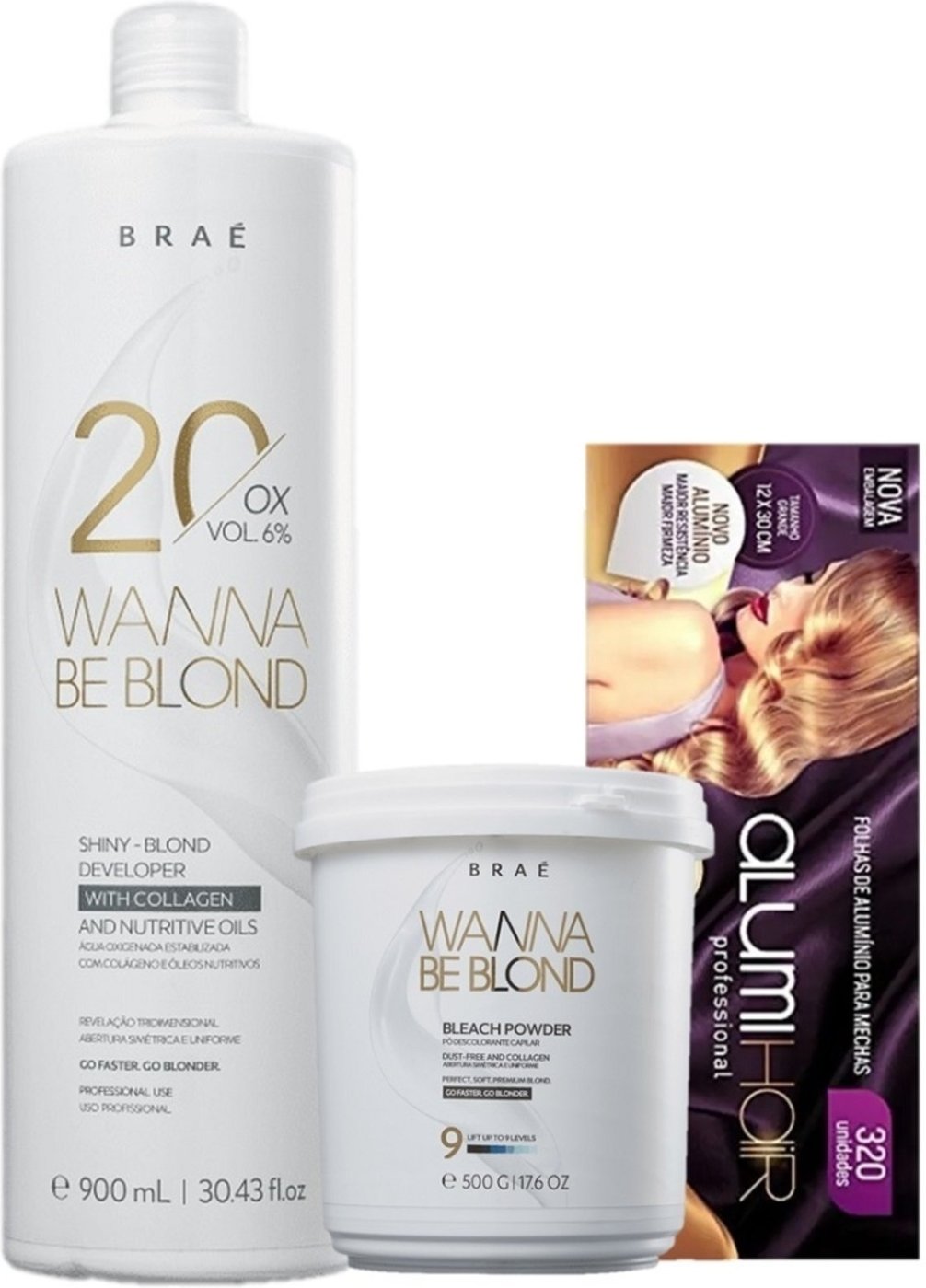 Kit BRAE Wanna Be Blond Cabelos Macios (3 Produtos)
