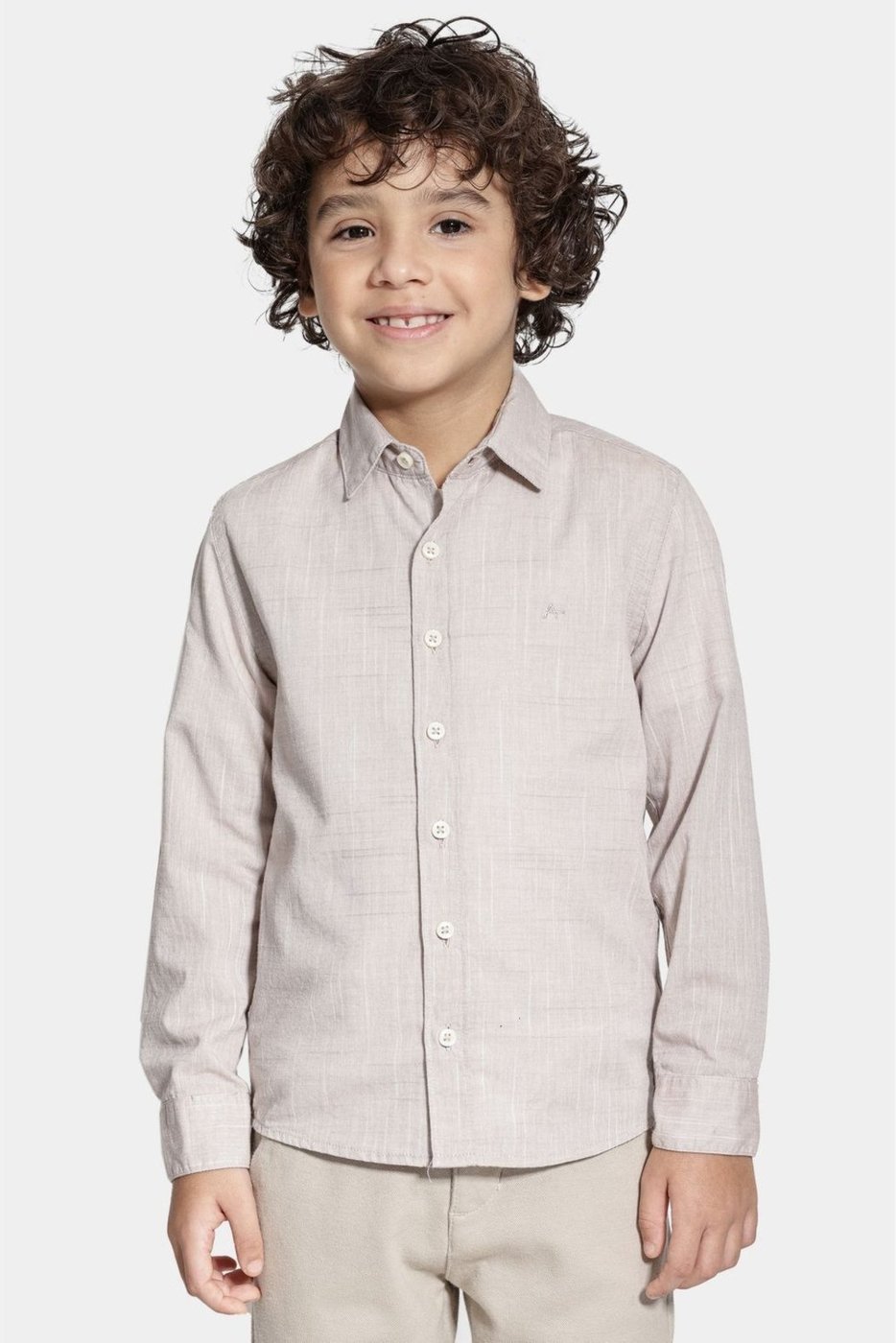 Imagem principal Infantil - Camisa Aramis Slim flamê Bosco Manga Longa Move Caqui bege caqui Aramis bege caqui