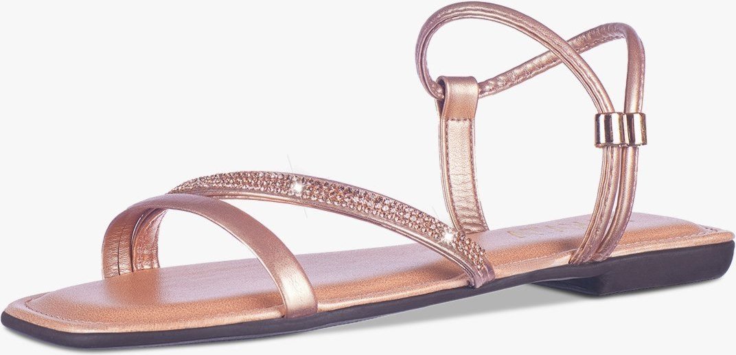 Imagem principal Sandália Rasteira Feminina Flat Tira Cristal com Strass Brilho Moda Verão Confortável TAKATA BY RAFAEL TAKATA cobre TAKATA BY RAFAEL TAKATA cobre