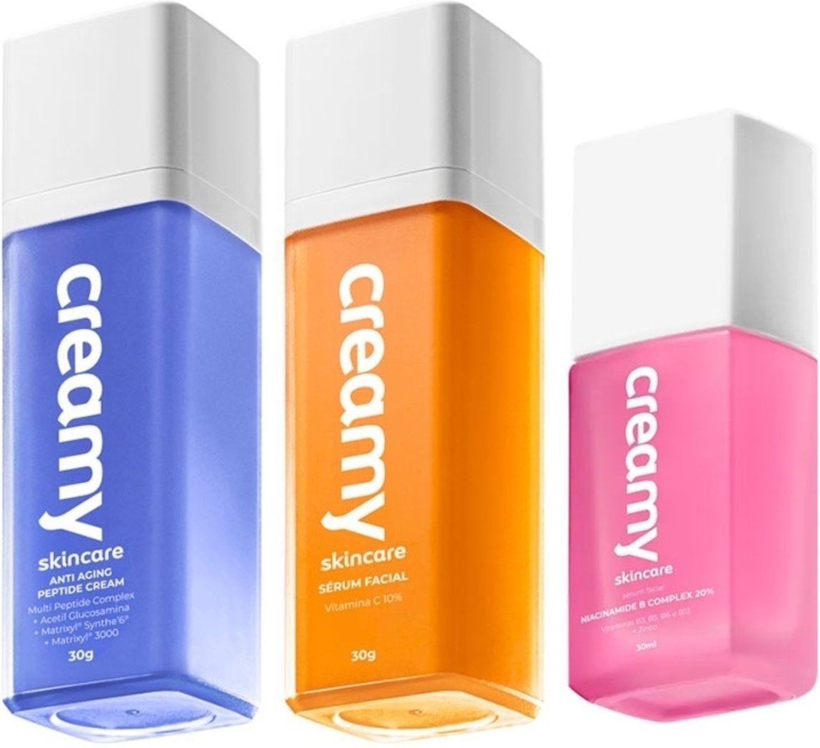 Kit Creamy Vitamina C Anti-Aging B Complex 20 (3 produtos)