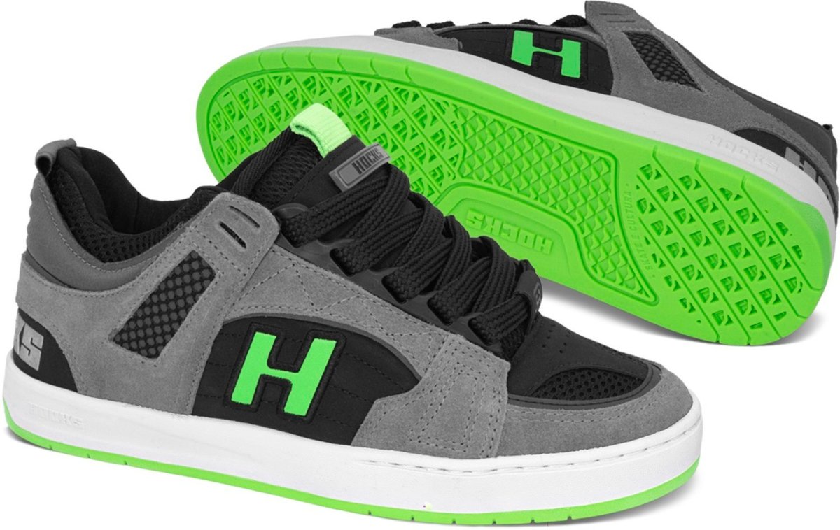 Tênis Hocks Bold Nardo Lime Unissex Cinza Verde