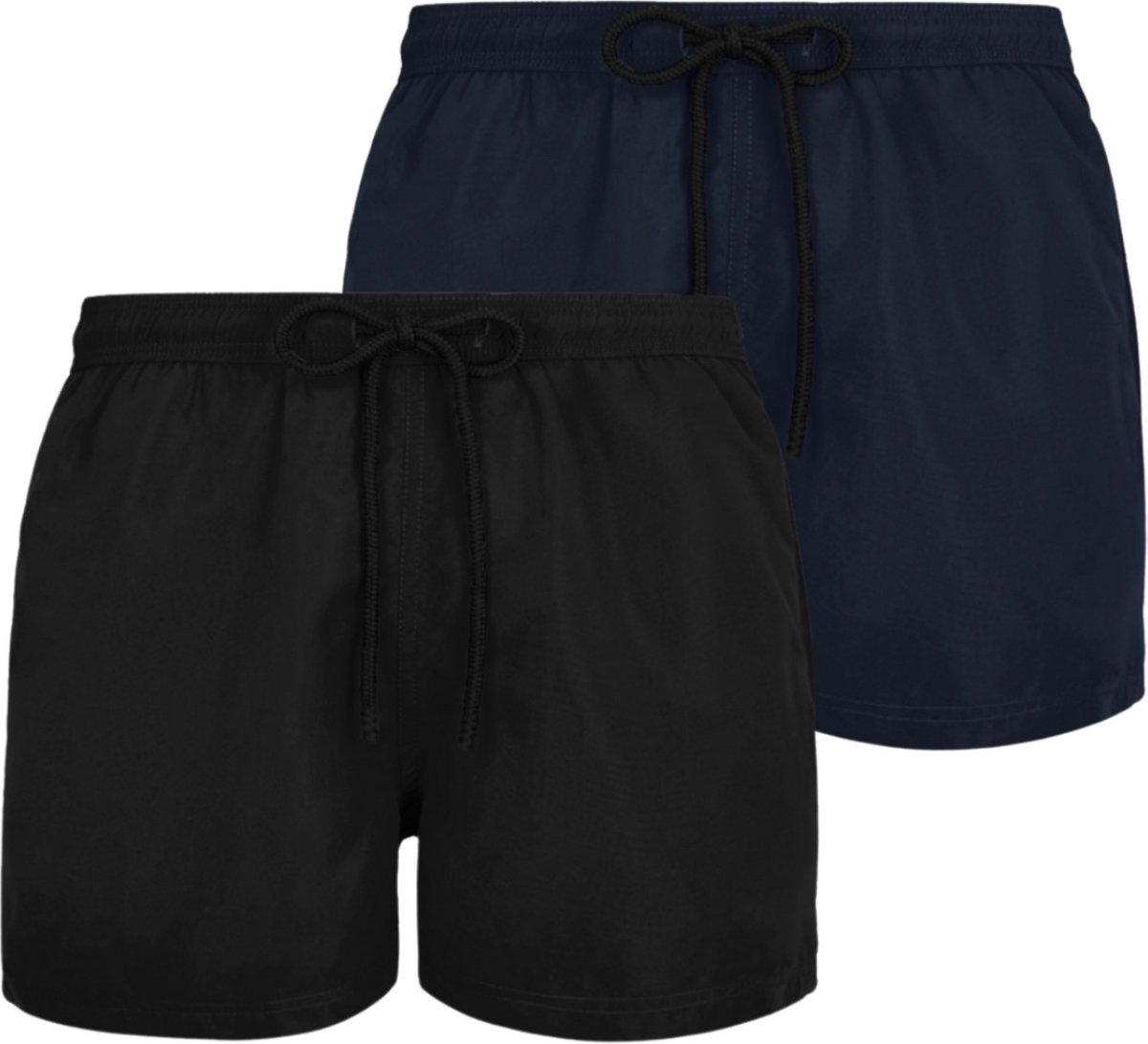 Imagem principal Kit 2 Short Bermuda Masculina Plus Size Moda Praia Calor Verão G1 G2 Liso Relaxado branco Relaxado branco