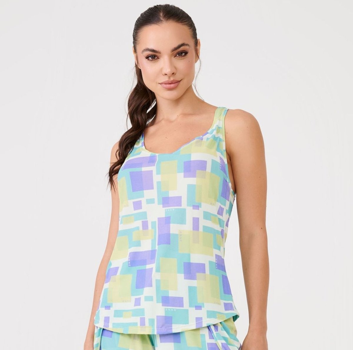 Imagem principal Regata Decote Costas Estampa Relax Poliamida Soft Donna Carioca estampado Donna Carioca estampado