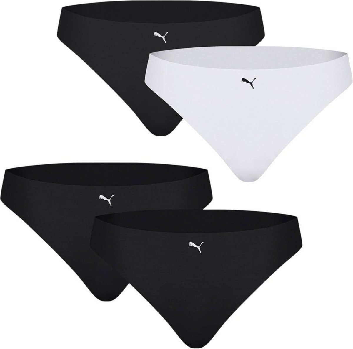 Imagem principal Kit 4 Calcinhas Puma Corte a Fio Feminina preto Puma preto