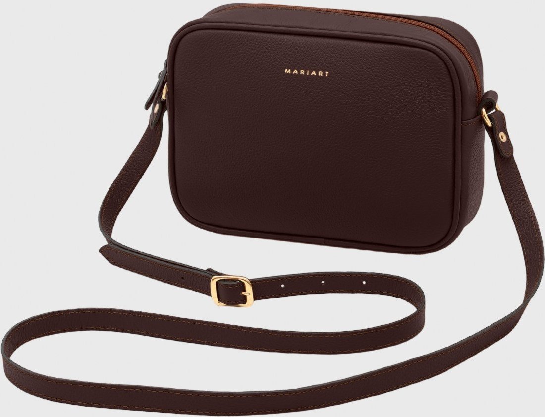 Bolsa Transversal Couro Mariart Jeri Chocolate