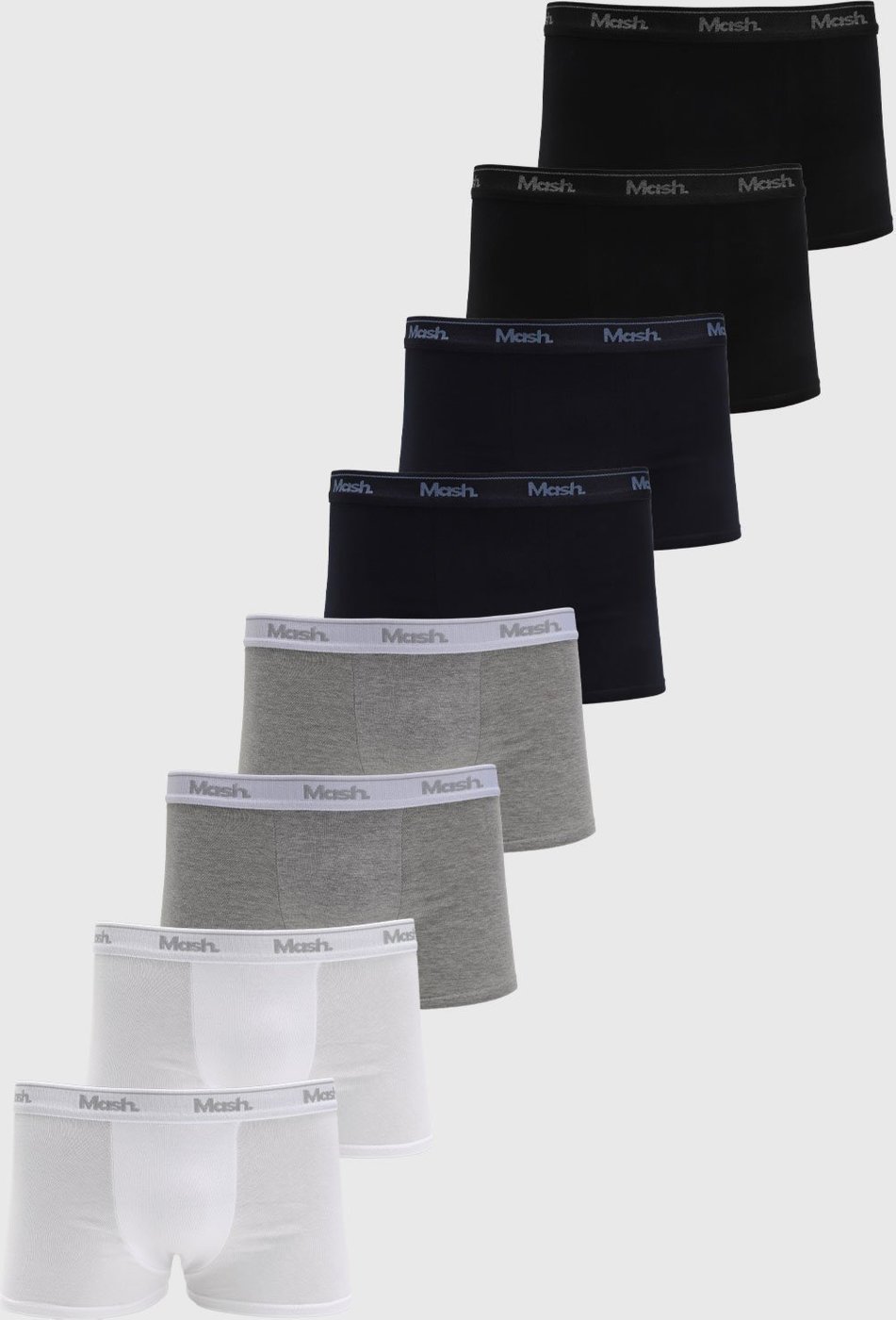 Imagem principal Cueca Boxer Masculina Mash Kit 8 Unidades Branca branco MASH branco