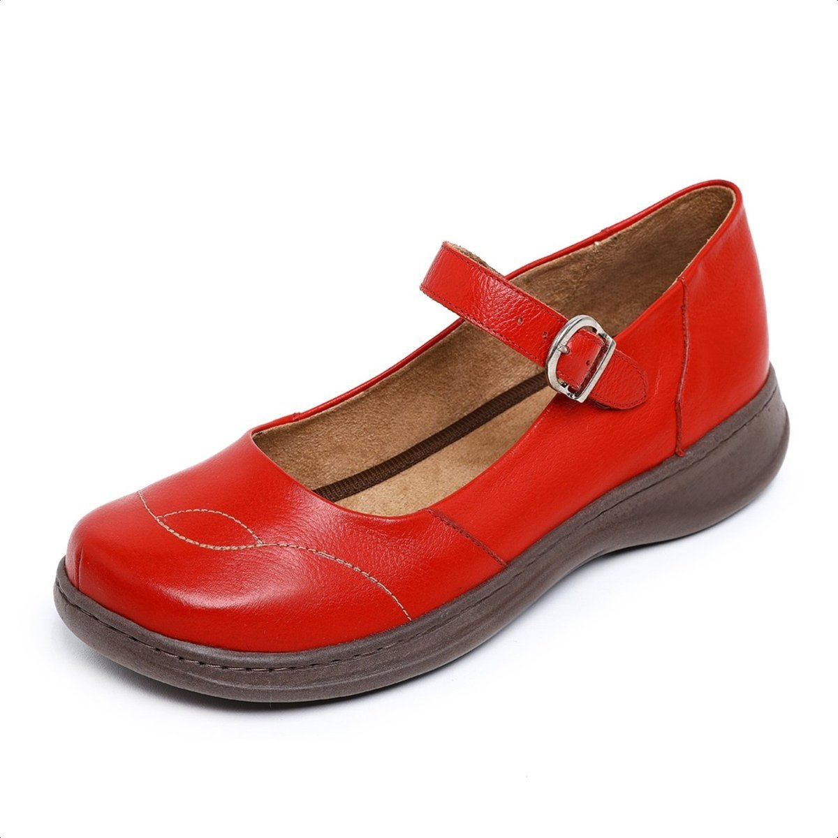 Sapato Feminino Boneca Serella Mary Jane Couro 7074F