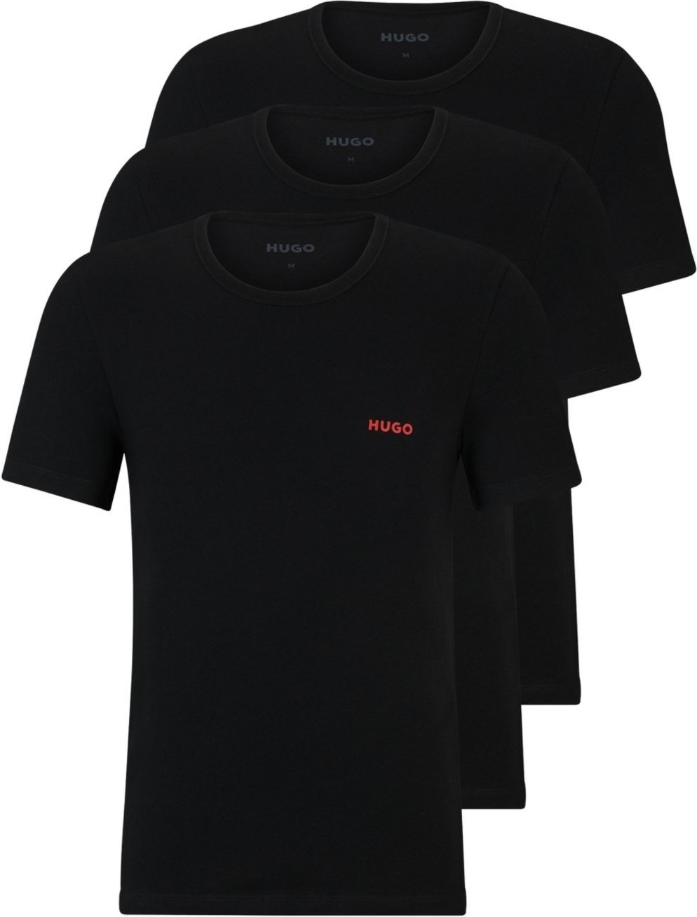 Imagem principal Pacote com três camisetas de underwear em algodão com logos HUGO preto HUGO preto