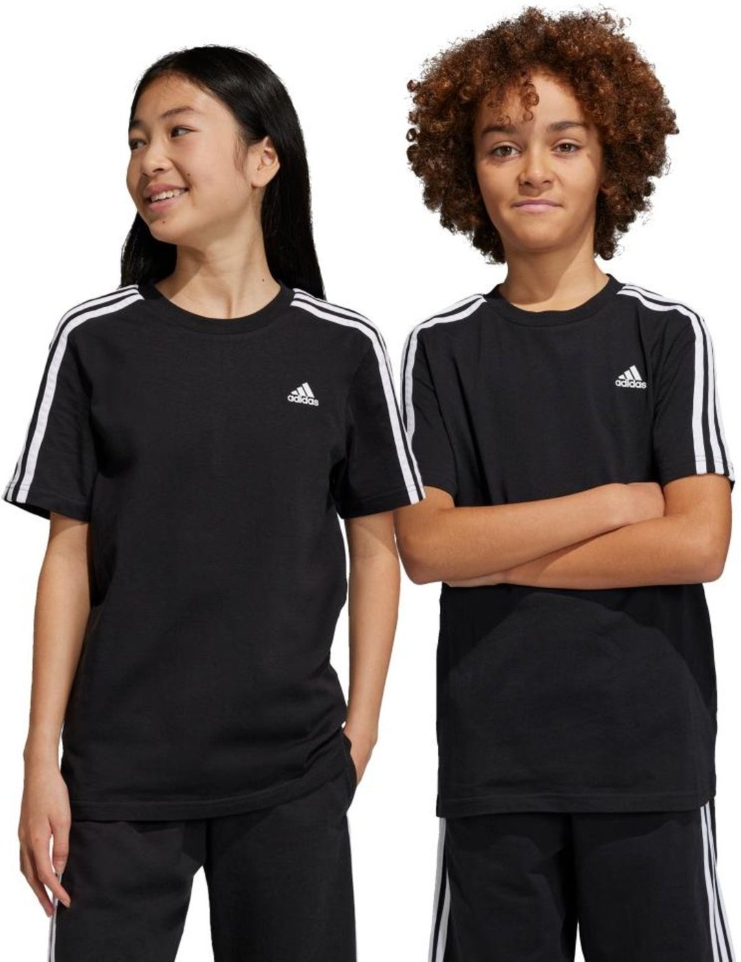 Imagem principal Camiseta Algodão Essentials 3-Stripes adidas Sportswear preto Adidas preto