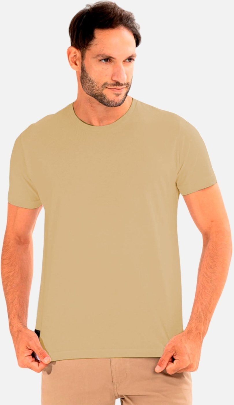 Imagem principal Camiseta King & Joe Masculina Pima Regular CA23801 Creme King E Joe cáqui King E Joe cáqui