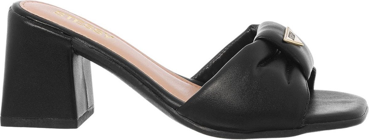 Imagem principal Sandália Tamanco Feminino Stessy Casual Salto Bloco Confortável Stessy Shoes preto Stessy Shoes preto