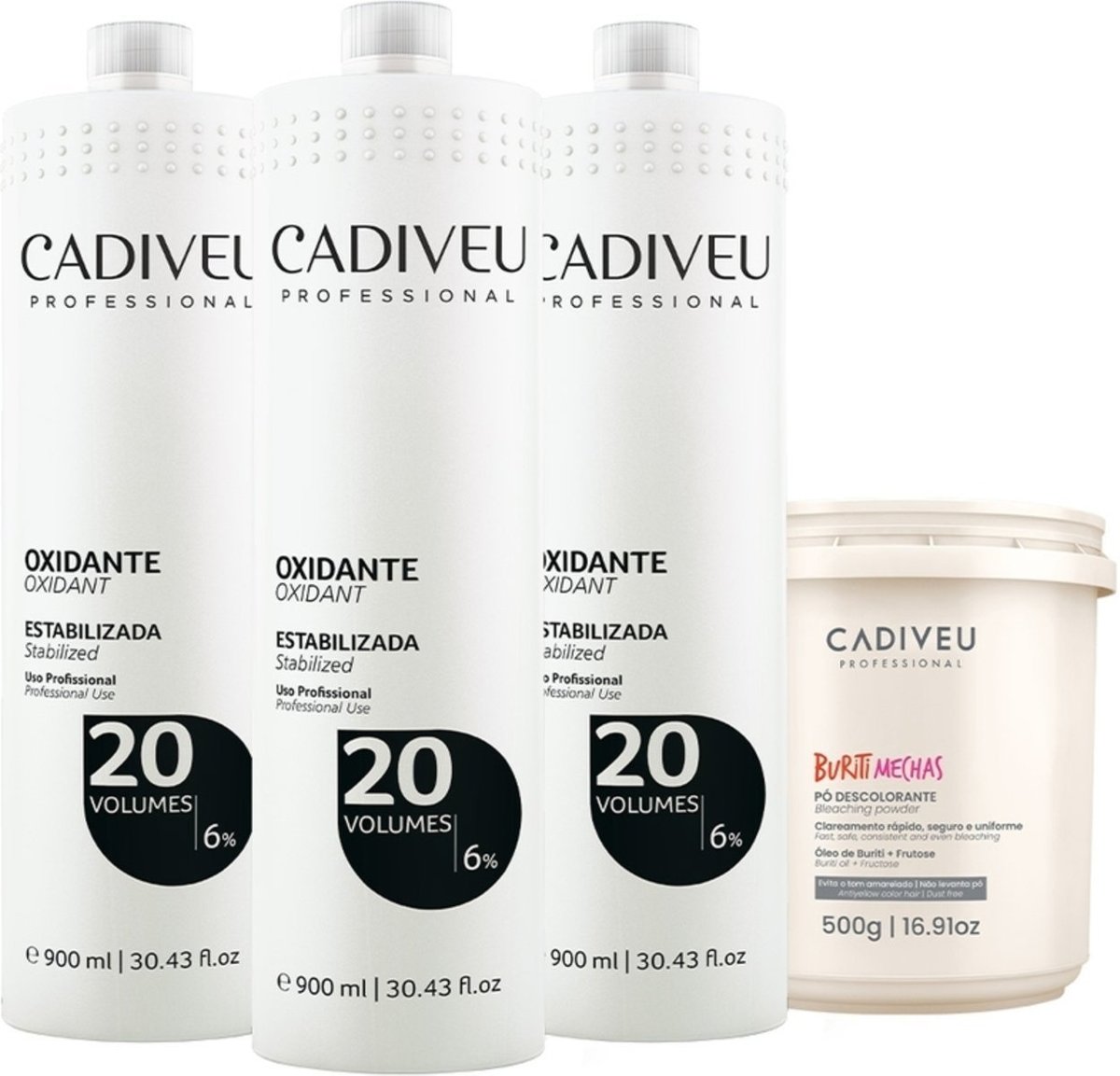 Imagem principal Kit Cadiveu Professional Oxidante 20V Extra e Buriti Mechas (4 produtos) multicolorido Cadiveu Professional multicolorido