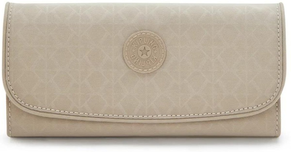 Carteira Kipling Money Land Sign Beige Emb