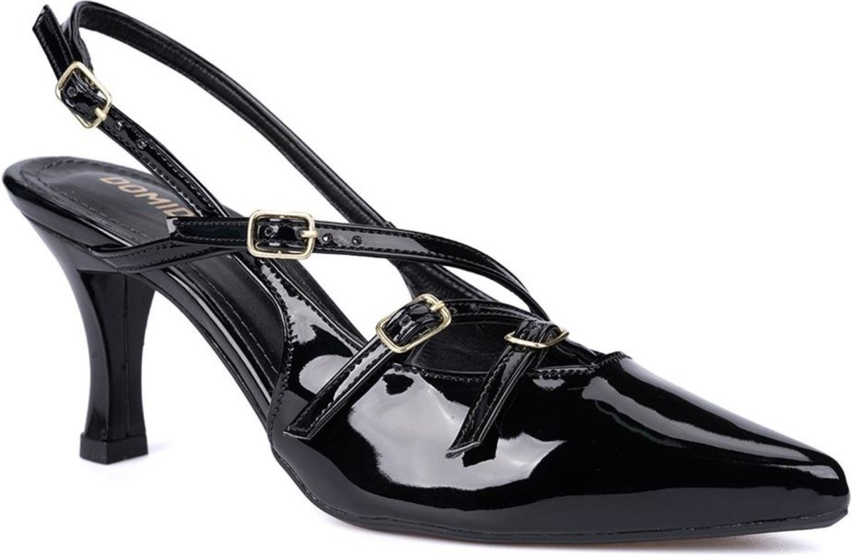 Scarpin Feminino Tira Slingback Salto Alto Bico Fino
