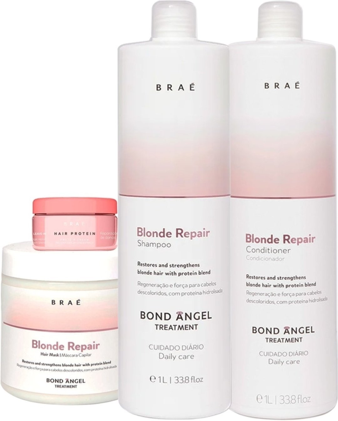 Imagem principal Kit Braé Blond Repair Trio Litro e Hair Protein (4 produtos) multicolorido BRAÉ multicolorido