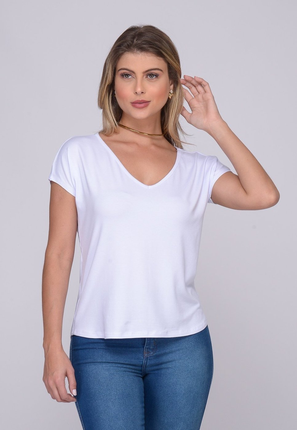 Imagem principal Blusa C Decote V B’Bonnie Ioná B'Bonnie branco B'Bonnie branco