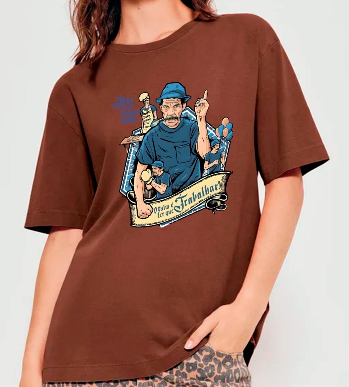 Imagem principal Camiseta Ousy Oversized Realidade do Trabalhador Unissex preto ousy preto