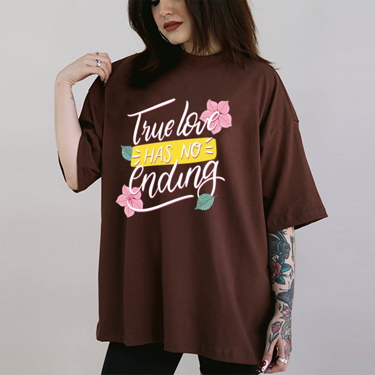 Imagem principal Camiseta Ousy Amor Verdadeiro Oversized Feminina preto ousy preto